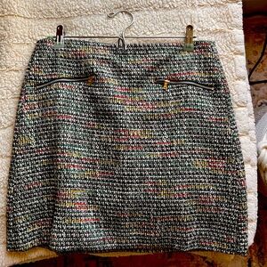 Multicolor Tweed Skirt